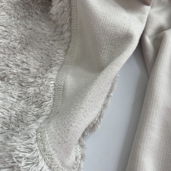 Adidas Jacket Super Trekking Fuzzy Sherpa Climawarm Neutral Outdoor Athleisure L - Picture 10 of 11